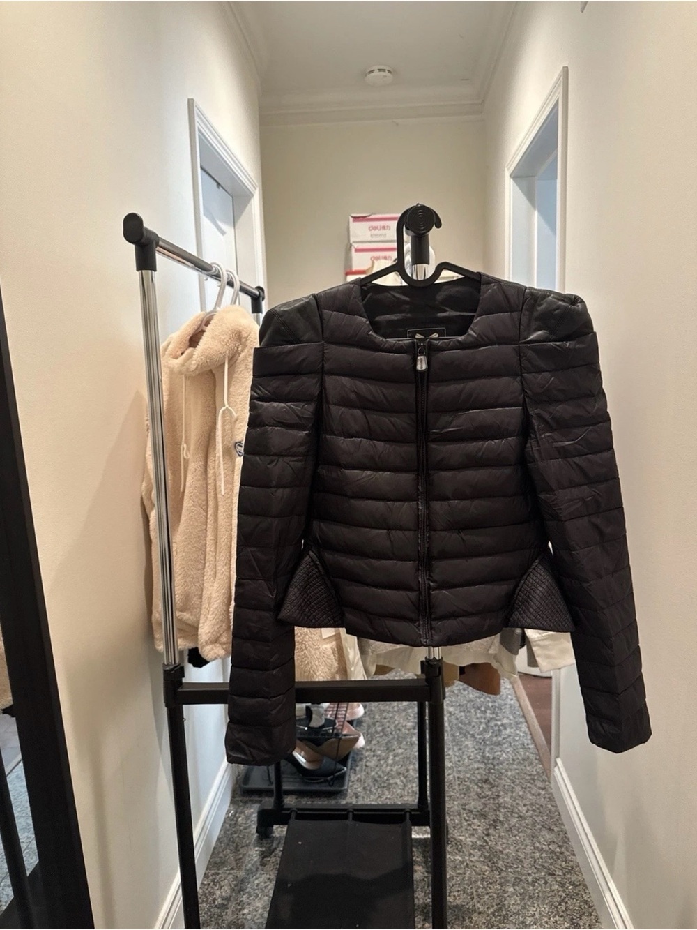 Black Quilted Puffer Jacket